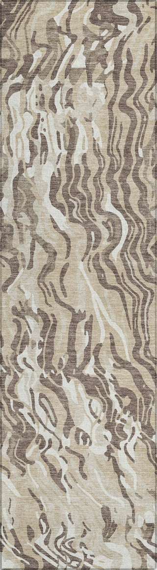 Piper Looms Chantille Swirls ACN1038 Beige Machine Washable Area Rug Runner Main Image