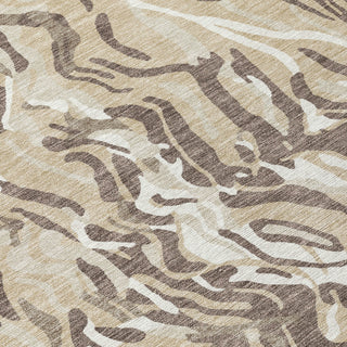 Piper Looms Chantille Swirls ACN1038 Beige Machine Washable Area Rug Swatch Image