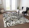 Piper Looms Chantille Swirls ACN1038 Black Machine Washable Area Rug Lifestyle Image Feature