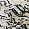 Piper Looms Chantille Swirls ACN1038 Black Machine Washable Area Rug Swatch Image