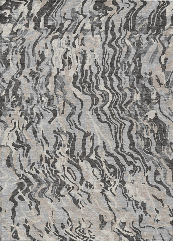 Piper Looms Chantille Swirls ACN1038 Gray Machine Washable Area Rug main image