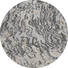 Piper Looms Chantille Swirls ACN1038 Gray Machine Washable Area Rug Round Main Image