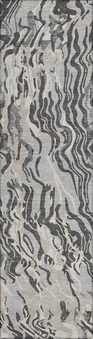 Piper Looms Chantille Swirls ACN1038 Gray Machine Washable Area Rug Runner Main Image