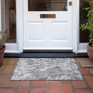 Piper Looms Chantille Swirls ACN1038 Gray Machine Washable Area Rug Scatter Outdoor Lifestyle Image Feature