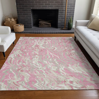 Piper Looms Chantille Swirls ACN1038 Pink Machine Washable Area Rug Lifestyle Image Feature