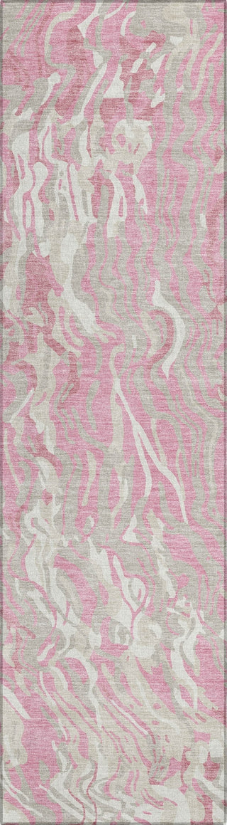 Piper Looms Chantille Swirls ACN1038 Pink Machine Washable Area Rug Runner Main Image