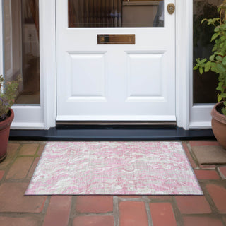 Piper Looms Chantille Swirls ACN1038 Pink Machine Washable Area Rug Scatter Outdoor Lifestyle Image Feature