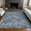 Piper Looms Chantille Swirls ACN1038 Sky Machine Washable Area Rug Lifestyle Image Feature