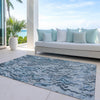 Piper Looms Chantille Swirls ACN1038 Sky Machine Washable Area Rug Outdoor Lifestyle Image Feature