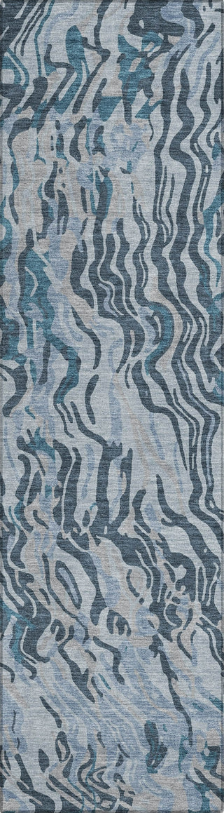 Piper Looms Chantille Swirls ACN1038 Sky Machine Washable Area Rug Runner Main Image