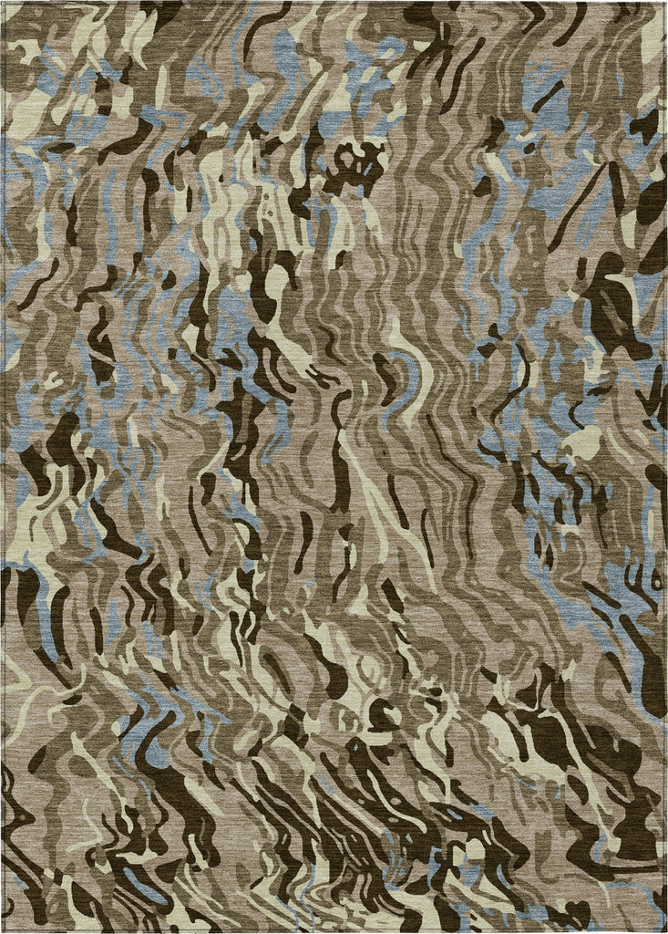 Piper Looms Chantille Swirls ACN1038 Taupe Machine Washable Area Rug main image