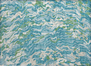 Piper Looms Chantille Swirls ACN1038 Teal Machine Washable Area Rug Scatter Main Image