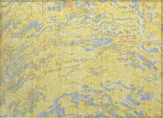 Piper Looms Chantille Swirls ACN1038 Yellow Machine Washable Area Rug Scatter Main Image