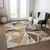 Piper Looms Chantille Geometric ACN1039 Beige Machine Washable Area Rug Lifestyle Image Feature
