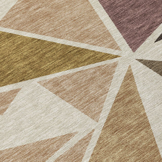 Piper Looms Chantille Geometric ACN1039 Beige Machine Washable Area Rug Swatch Image