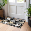 Piper Looms Chantille Geometric ACN1039 Black Machine Washable Area Rug Scatter Lifestyle Image Feature