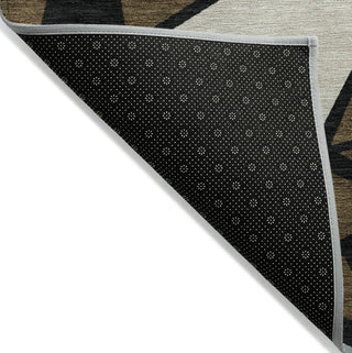 Piper Looms Chantille Geometric ACN1039 Brown Machine Washable Area Rug Backing Image