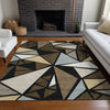 Piper Looms Chantille Geometric ACN1039 Brown Machine Washable Area Rug Lifestyle Image Feature