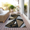 Piper Looms Chantille Geometric ACN1039 Brown Machine Washable Area Rug Runner Outdoor Lifestyle Image Feature