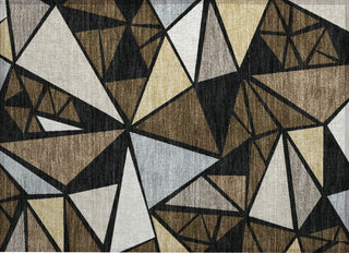 Piper Looms Chantille Geometric ACN1039 Brown Machine Washable Area Rug Scatter Main Image