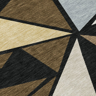 Piper Looms Chantille Geometric ACN1039 Brown Machine Washable Area Rug Swatch Image