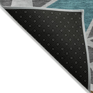 Piper Looms Chantille Geometric ACN1039 Gray Machine Washable Area Rug Backing Image