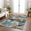 Piper Looms Chantille Geometric ACN1039 Gray Machine Washable Area Rug Lifestyle Image Feature