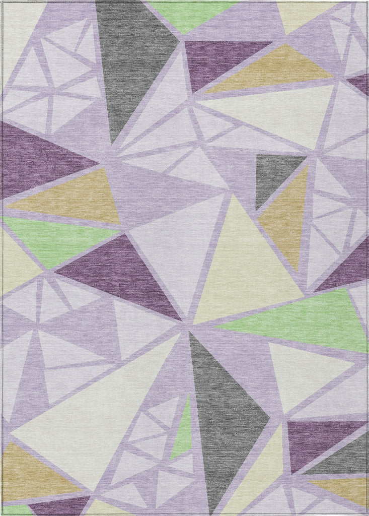 Piper Looms Chantille Geometric ACN1039 Lavender Machine Washable Area Rug main image