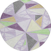 Piper Looms Chantille Geometric ACN1039 Lavender Machine Washable Area Rug Round Main Image
