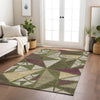 Piper Looms Chantille Geometric ACN1039 Olive Machine Washable Area Rug Lifestyle Image Feature