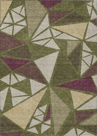 Piper Looms Chantille Geometric ACN1039 Olive Machine Washable Area Rug main image