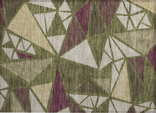 Piper Looms Chantille Geometric ACN1039 Olive Machine Washable Area Rug Scatter Main Image