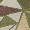 Piper Looms Chantille Geometric ACN1039 Olive Machine Washable Area Rug Swatch Image