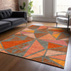 Piper Looms Chantille Geometric ACN1039 Rust Machine Washable Area Rug Lifestyle Image Feature