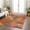 Piper Looms Chantille Geometric ACN1039 Rust Machine Washable Area Rug Lifestyle Image Feature