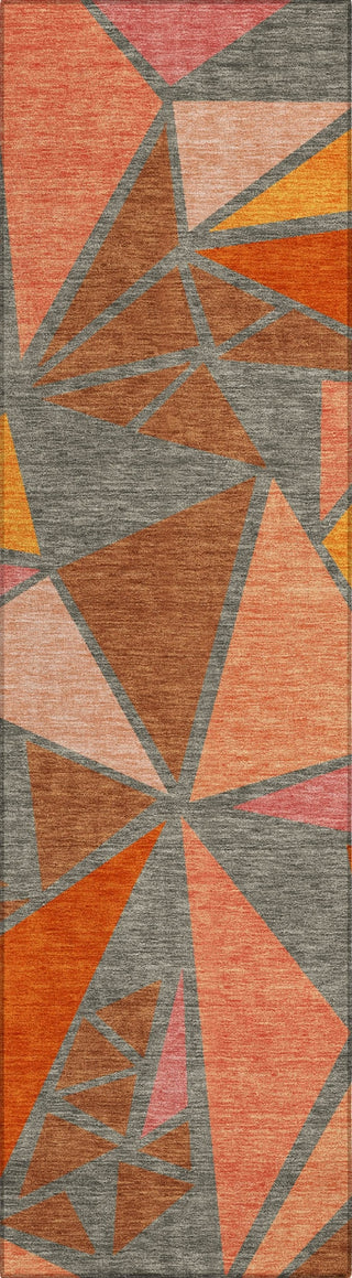 Piper Looms Chantille Geometric ACN1039 Rust Machine Washable Area Rug Runner Main Image