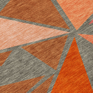 Piper Looms Chantille Geometric ACN1039 Rust Machine Washable Area Rug Swatch Image