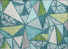 Piper Looms Chantille Geometric ACN1039 Teal Machine Washable Area Rug Scatter Main Image