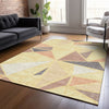 Piper Looms Chantille Geometric ACN1039 Wheat Machine Washable Area Rug Lifestyle Image Feature