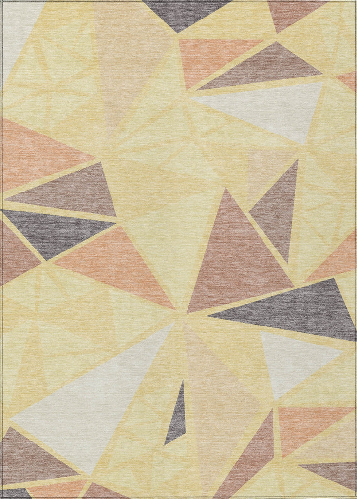 Piper Looms Chantille Geometric ACN1039 Wheat Machine Washable Area Rug main image