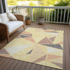 Piper Looms Chantille Geometric ACN1039 Wheat Machine Washable Area Rug Outdoor Lifestyle Image Feature
