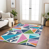 Piper Looms Chantille Geometric ACN1039 White Machine Washable Area Rug Lifestyle Image Feature