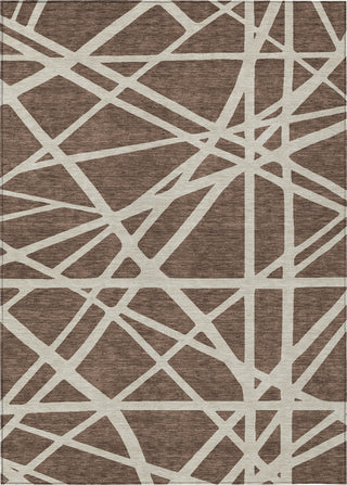 Piper Looms Chantille Geometric ACN1040 Brown Machine Washable Area Rug main image