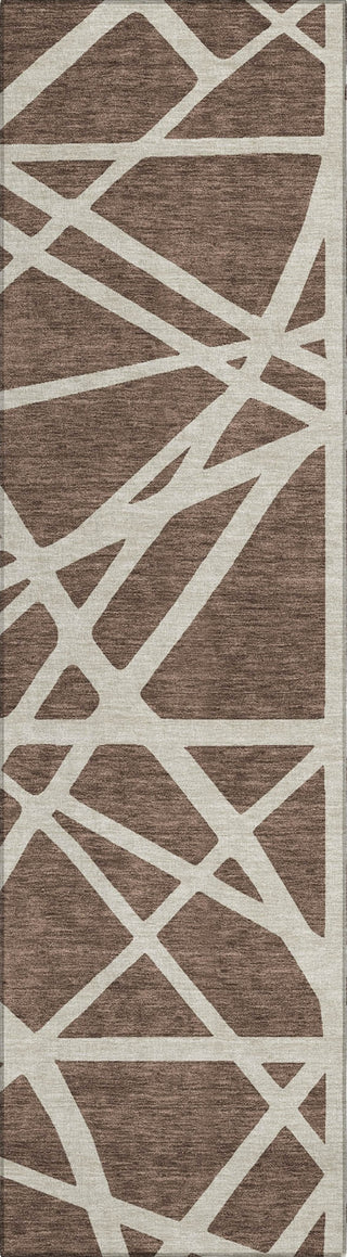 Piper Looms Chantille Geometric ACN1040 Brown Machine Washable Area Rug Runner Main Image