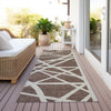 Piper Looms Chantille Geometric ACN1040 Brown Machine Washable Area Rug Runner Outdoor Lifestyle Image Feature