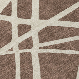 Piper Looms Chantille Geometric ACN1040 Brown Machine Washable Area Rug Swatch Image