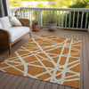 Piper Looms Chantille Geometric ACN1040 Copper Machine Washable Area Rug Outdoor Lifestyle Image Feature