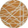 Piper Looms Chantille Geometric ACN1040 Copper Machine Washable Area Rug Round Main Image