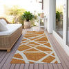 Piper Looms Chantille Geometric ACN1040 Copper Machine Washable Area Rug Runner Outdoor Lifestyle Image Feature