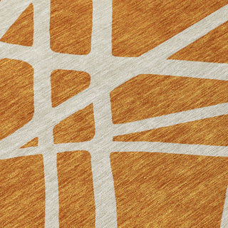 Piper Looms Chantille Geometric ACN1040 Copper Machine Washable Area Rug Swatch Image